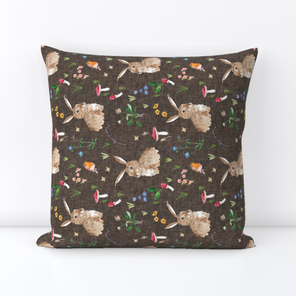 Cottontail Bunny Floral (chocolate) MED rotated 