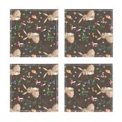 Cottontail Bunny Floral (chocolate) MED rotated 