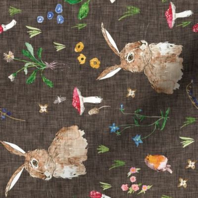 Cottontail Bunny Floral (chocolate) MED rotated 