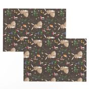 Cottontail Bunny Floral (chocolate) MED rotated 