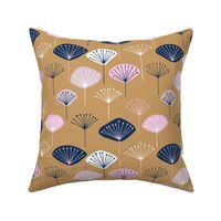 Little Dandelion poppy flowers japanese inspired blossom fall soft beige pink navy blue copper