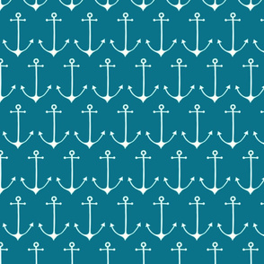 Anchors in dark teal by Pippa Shaw