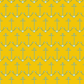 Anchors in yellow gold by Pippa Shaw