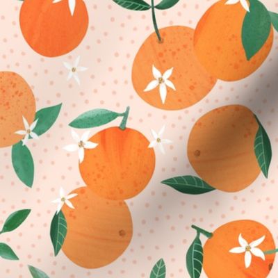 Orange Citrus and Blossom - smaller repeat