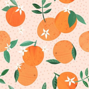 Orange Citrus and Blossom - smaller repeat