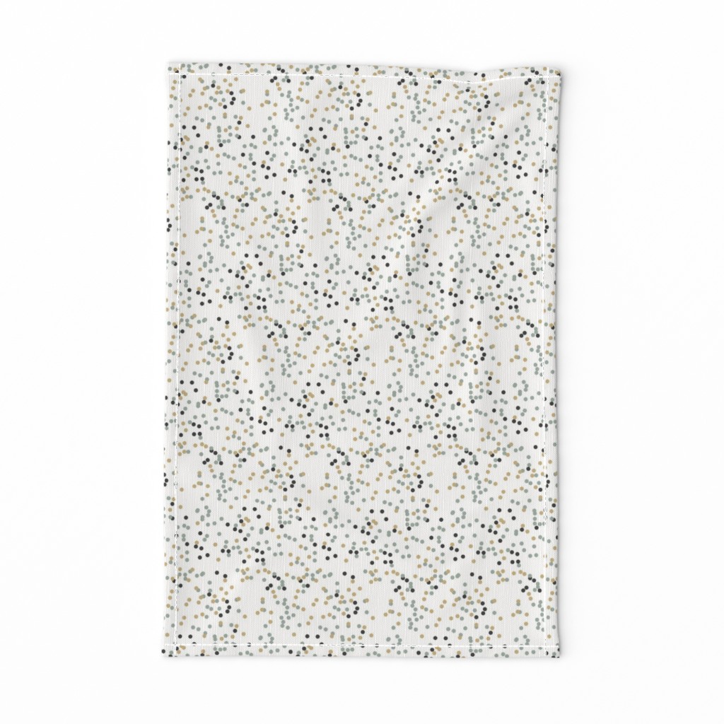 Confetti dots - dusty mint, sand