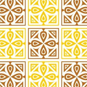 Fantasy Tiles Yellow Brown