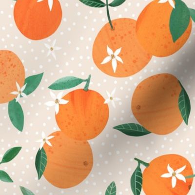 Orange Citrus and Blossom - Neutral  smaller  repeat