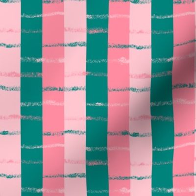 Pink and turquoise stripes