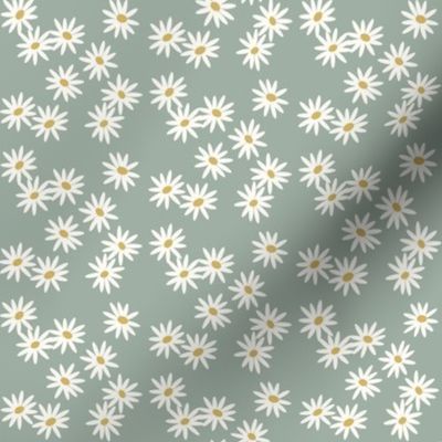 Daisies - dusty mint