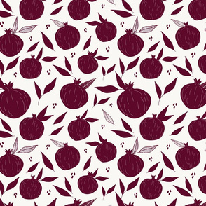 Pomegranates in Red