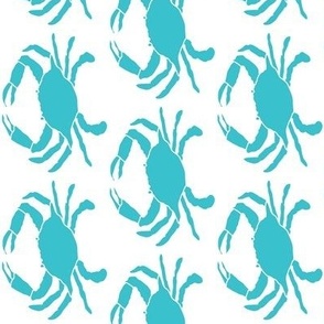sideways blue crabs
