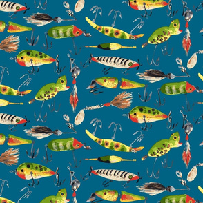 Vintage Fishing Fabric, Wallpaper and Home Decor | Spoonflower