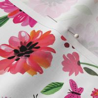 Rainbow florals - fabric