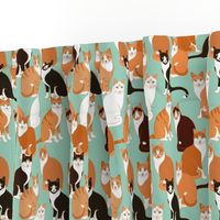 Ginger Cats on mint