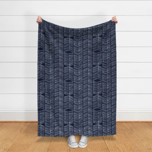 batik chevron indigo