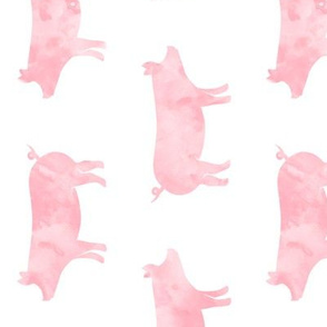 (large scale) just pigs - watercolor pink (90) C19BS