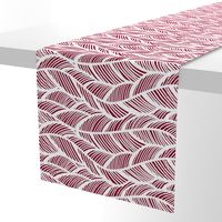 Waves Ocean Nautical Sea Shore Wave, Tropical Leaves Waves - Garnet and White