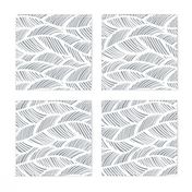 Waves Ocean Nautical Sea Shore Wave, Tropical Leaves Waves - Grey and White