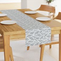 Waves Ocean Nautical Sea Shore Wave, Tropical Leaves Waves - Grey and White