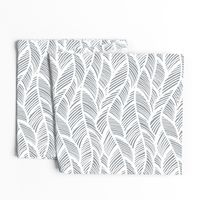 Waves Ocean Nautical Sea Shore Wave, Tropical Leaves Waves - Grey and White