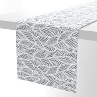 Waves Ocean Nautical Sea Shore Wave, Tropical Leaves Waves - Grey and White