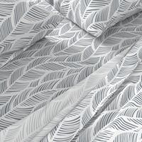 Waves Ocean Nautical Sea Shore Wave, Tropical Leaves Waves - Grey and White