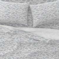 Waves Ocean Nautical Sea Shore Wave, Tropical Leaves Waves - Grey and White