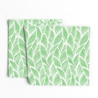 Waves Ocean Nautical Sea Shore Wave, Tropical Leaves Waves - Lime Green and White