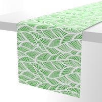 Waves Ocean Nautical Sea Shore Wave, Tropical Leaves Waves - Lime Green and White