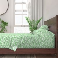 Waves Ocean Nautical Sea Shore Wave, Tropical Leaves Waves - Lime Green and White