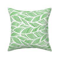 Waves Ocean Nautical Sea Shore Wave, Tropical Leaves Waves - Lime Green and White