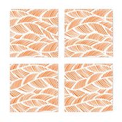 Waves Ocean Nautical Sea Shore Wave, Tropical Leaves Waves - Orange and White