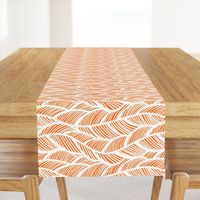 Waves Ocean Nautical Sea Shore Wave, Tropical Leaves Waves - Orange and White