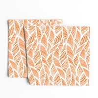 Waves Ocean Nautical Sea Shore Wave, Tropical Leaves Waves - Orange and White