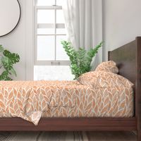 Waves Ocean Nautical Sea Shore Wave, Tropical Leaves Waves - Orange and White