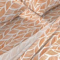 Waves Ocean Nautical Sea Shore Wave, Tropical Leaves Waves - Orange and White