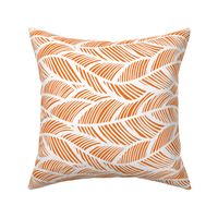 Waves Ocean Nautical Sea Shore Wave, Tropical Leaves Waves - Orange and White