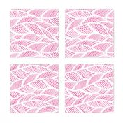 Waves Ocean Nautical Sea Shore Wave, Tropical Leaves Waves - Pink and White