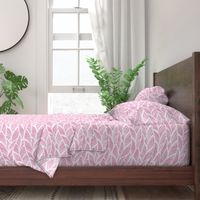 Waves Ocean Nautical Sea Shore Wave, Tropical Leaves Waves - Pink and White