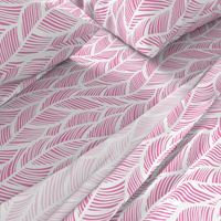 Waves Ocean Nautical Sea Shore Wave, Tropical Leaves Waves - Pink and White