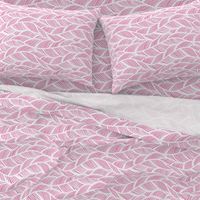 Waves Ocean Nautical Sea Shore Wave, Tropical Leaves Waves - Pink and White