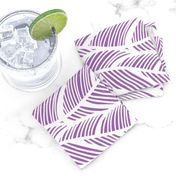 Waves Ocean Nautical Sea Shore Wave, Tropical Leaves Waves - Purple and White