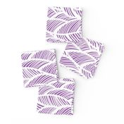 Waves Ocean Nautical Sea Shore Wave, Tropical Leaves Waves - Purple and White