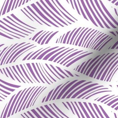 Waves Ocean Nautical Sea Shore Wave, Tropical Leaves Waves - Purple and White