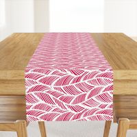 Waves Ocean Nautical Sea Shore Wave, Tropical Leaves Waves - Red and White