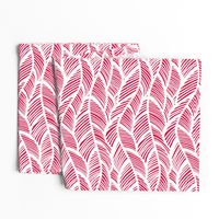 Waves Ocean Nautical Sea Shore Wave, Tropical Leaves Waves - Red and White