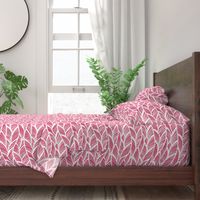 Waves Ocean Nautical Sea Shore Wave, Tropical Leaves Waves - Red and White