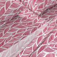 Waves Ocean Nautical Sea Shore Wave, Tropical Leaves Waves - Red and White