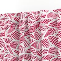 Waves Ocean Nautical Sea Shore Wave, Tropical Leaves Waves - Red and White